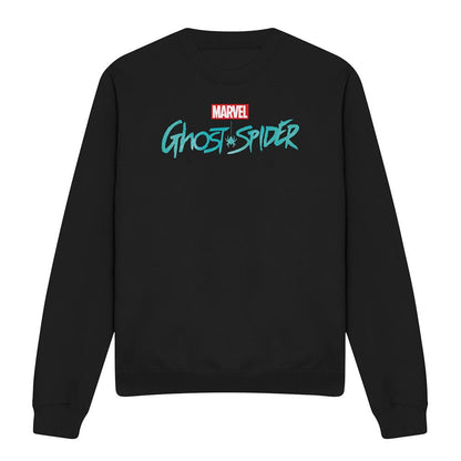Black - Front - Spider-Man Unisex Adult Ghost-Spider Logo Sweatshirt