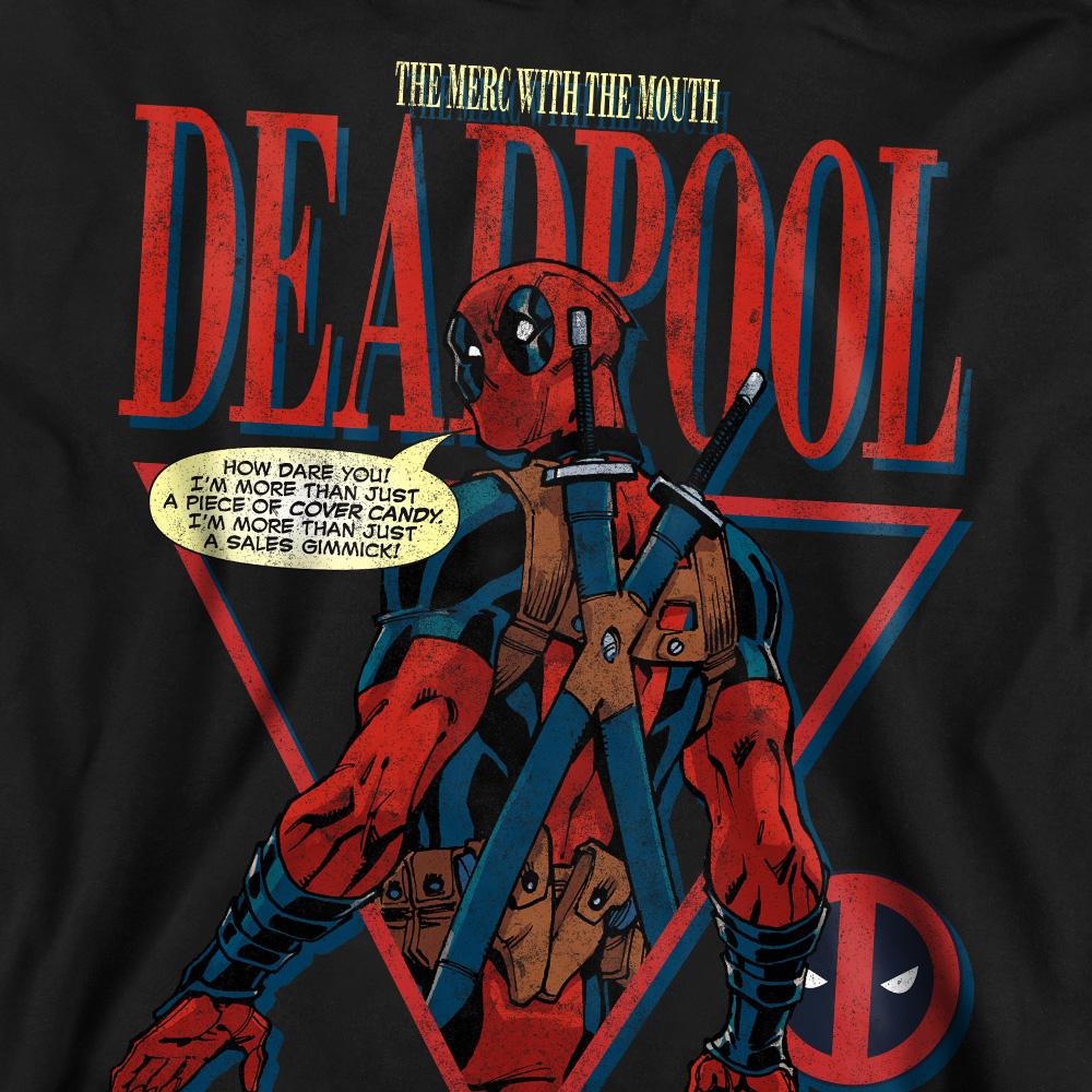 Black - Side - Deadpool Unisex Adult Cover Candy Sweatshirt
