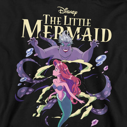 Black - Pack Shot - Little Mermaid Unisex Adult Ariel & Ursula Anime Sweatshirt