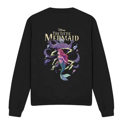 Black - Front - Little Mermaid Unisex Adult Ariel & Ursula Anime Sweatshirt