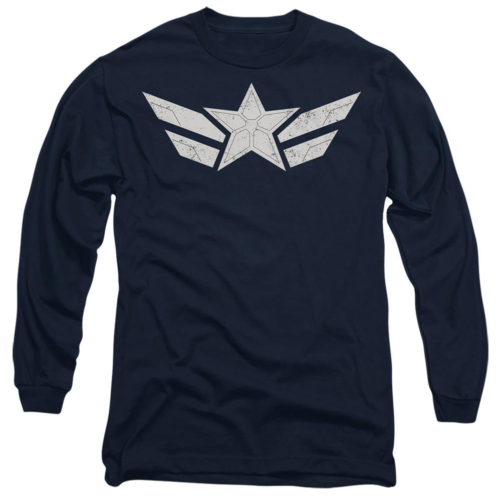 Navy - Front - Captain America: Brave New World Unisex Adult Star T-Shirt
