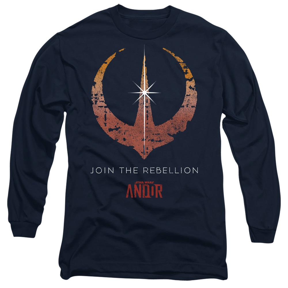 Navy - Front - Star Wars: Andor Unisex Adult Join The Rebellion T-Shirt