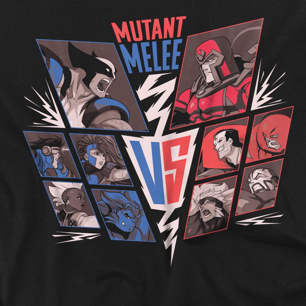 Black - Side - X-Men Unisex Adult Mutant Melee T-Shirt