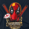Deep Navy - Side - Deadpool Unisex Adult Gangster T-Shirt