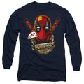 Deep Navy - Front - Deadpool Unisex Adult Gangster T-Shirt