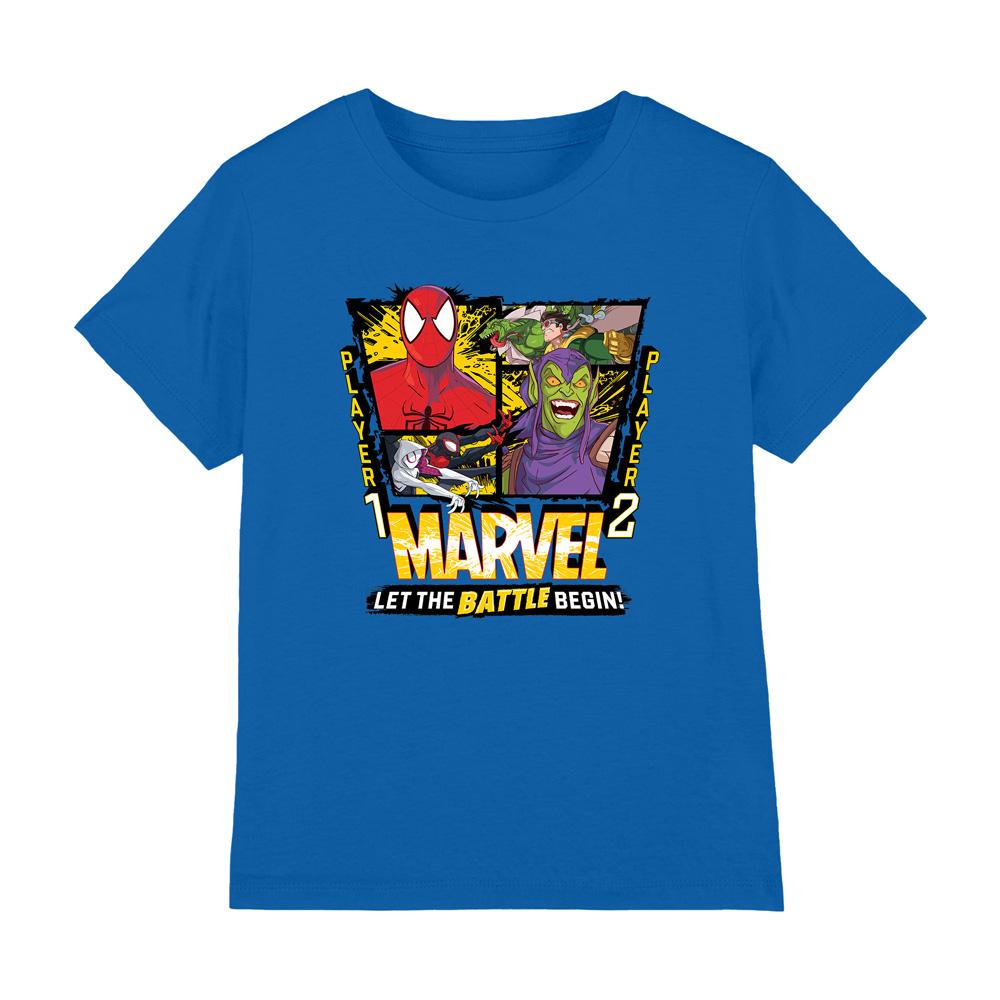 Royal Blue - Front - Spider-Man Childrens-Kids Let The Battle Begin Green Goblin T-Shirt