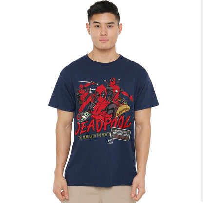 Navy - Lifestyle - Deadpool Mens Attitude T-Shirt