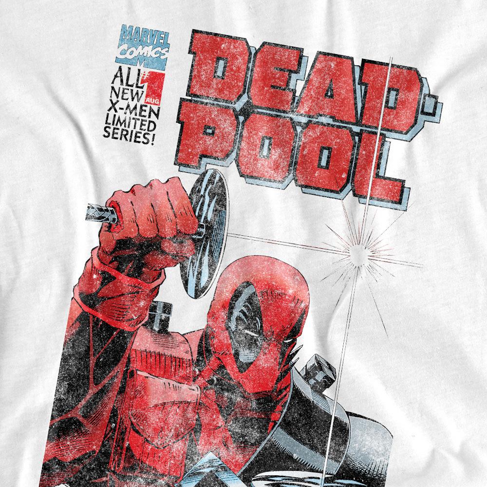 White - Side - Deadpool Unisex Adult Comic Cover T-Shirt
