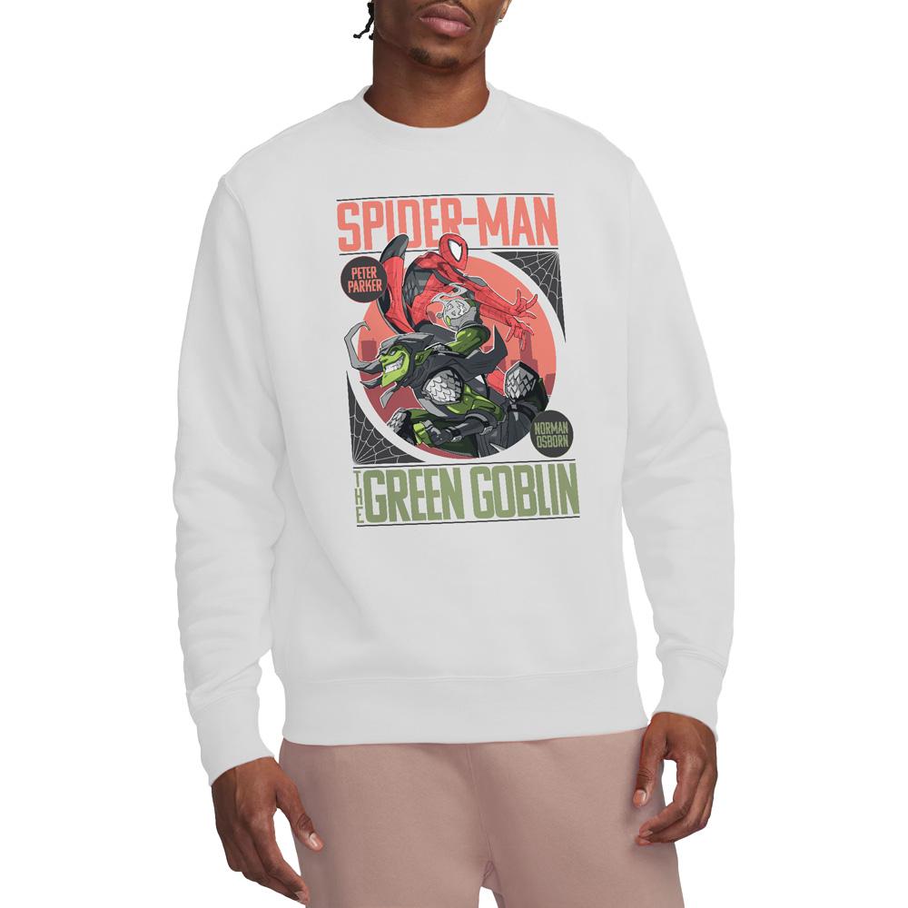 White - Side - Spider-Man Unisex Adult Vs Green Goblin Sweatshirt