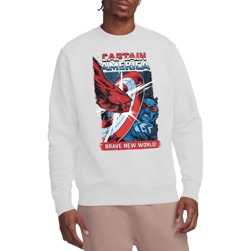 White - Side - Captain America: Brave New World Unisex Adult Red Hulk Punch Sweatshirt