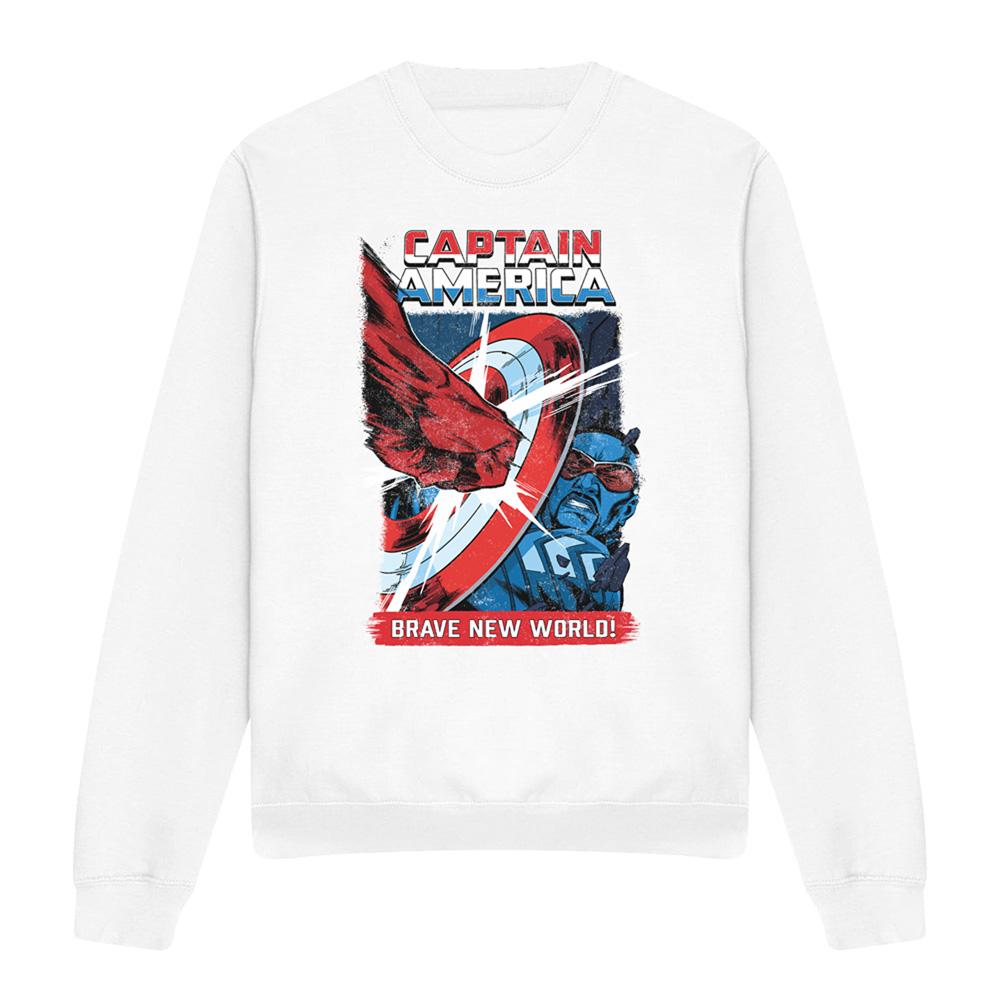 White - Front - Captain America: Brave New World Unisex Adult Red Hulk Punch Sweatshirt