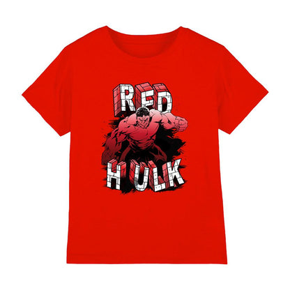Red - Front - Captain America: Brave New World Childrens-Kids Red Hulk Brick T-Shirt
