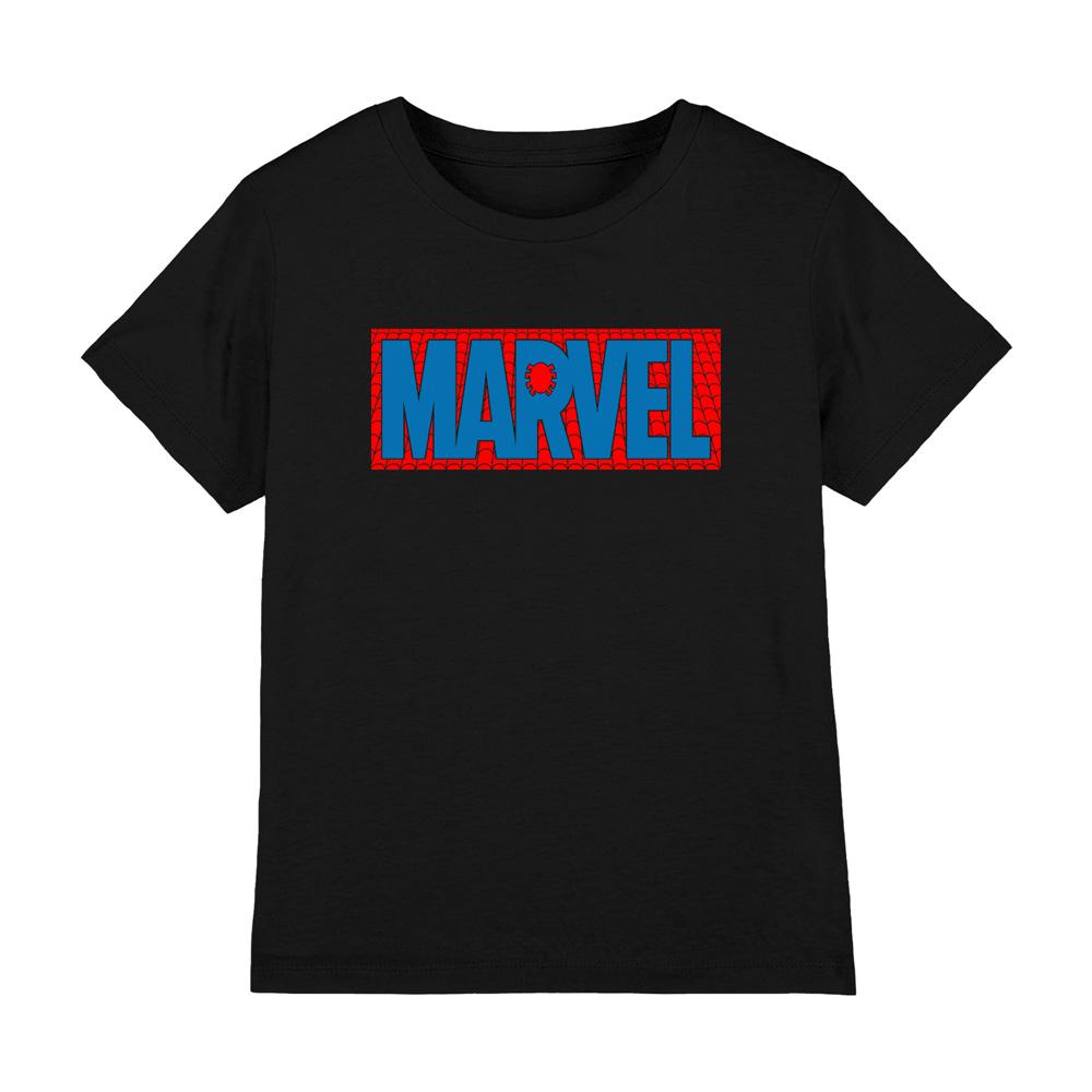 Black - Front - Spider-Man Childrens-Kids Brick Wall T-Shirt