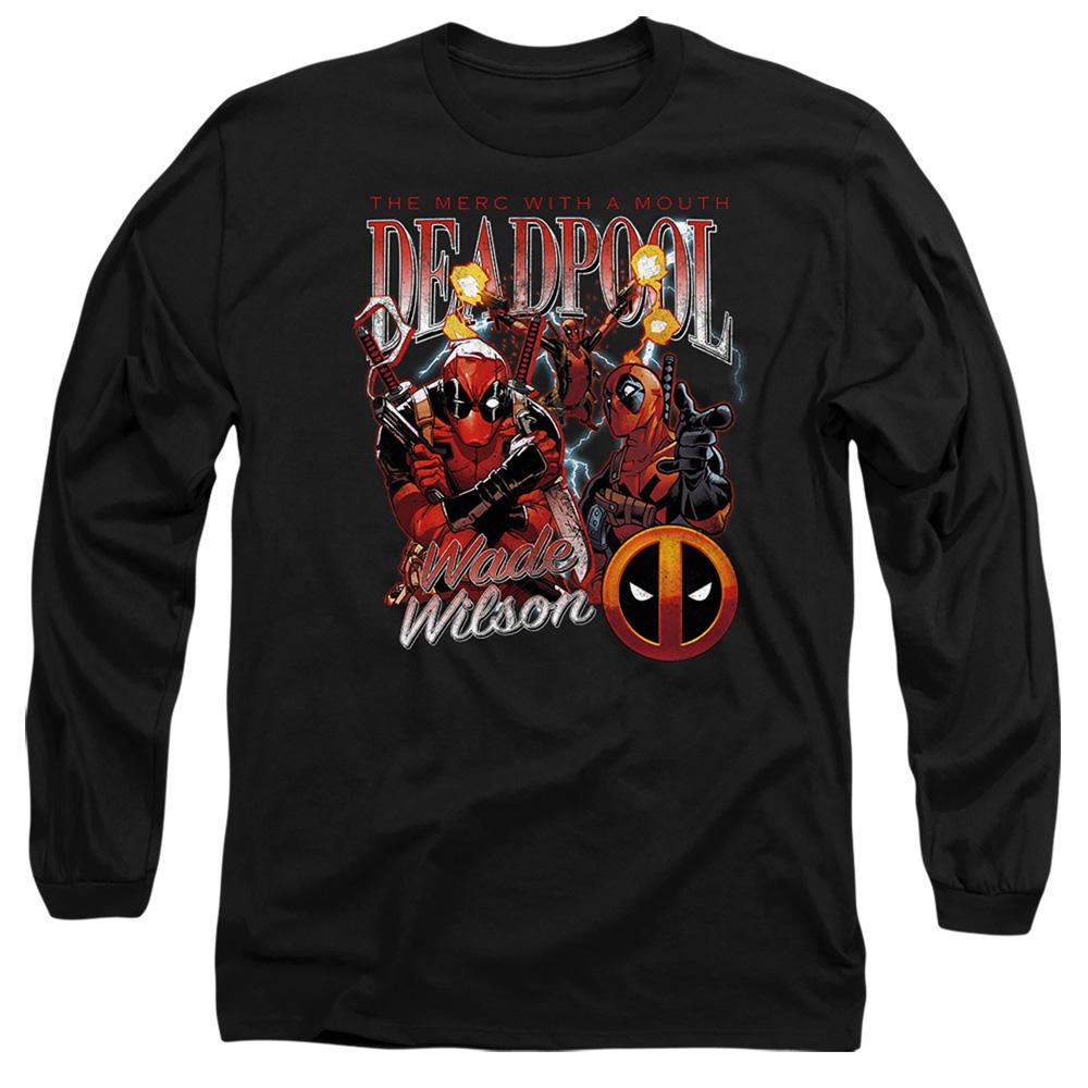 Black - Front - Deadpool Unisex Adult Character Montage T-Shirt