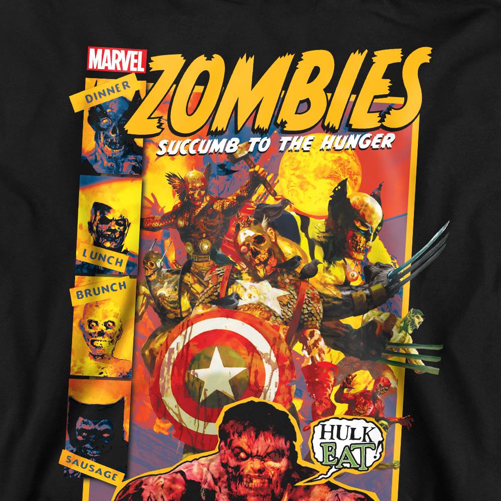Black - Pack Shot - Marvel Zombies Unisex Adult The Hunger Comic Cover Sweatshirt