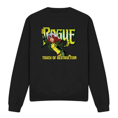 Black - Front - X-Men 97 Unisex Adult Touch Of Destruciton Rogue Sweatshirt