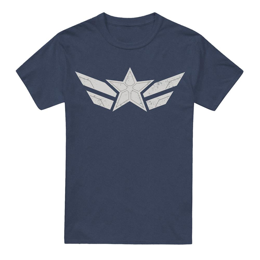 Heather Navy - Front - Captain America: Brave New World Unisex Adult Star T-Shirt