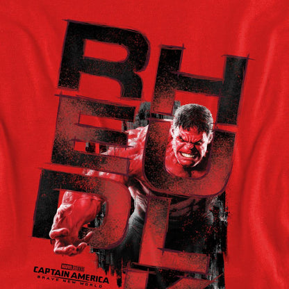 Red - Pack Shot - Captain America: Brave New World Unisex Adult Red Hulk Logo Sweatshirt