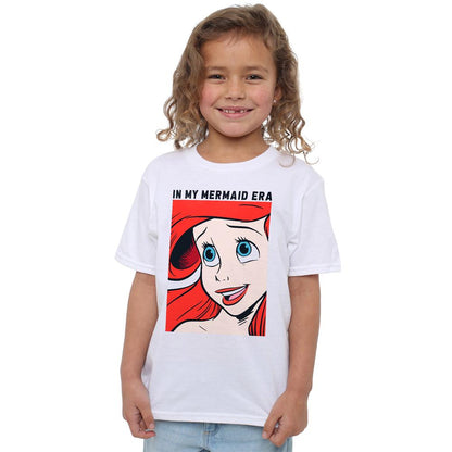 White - Side - Disney Princess Childrens-Kids Mermaid Era T-Shirt