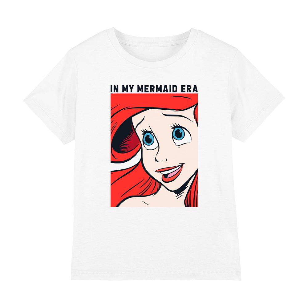 White - Front - Disney Princess Childrens-Kids Mermaid Era T-Shirt