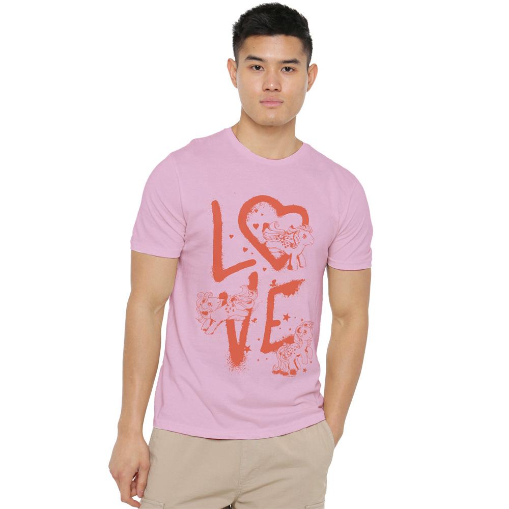 Light Pink - Side - My Little Pony Mens Love Graffiti T-Shirt