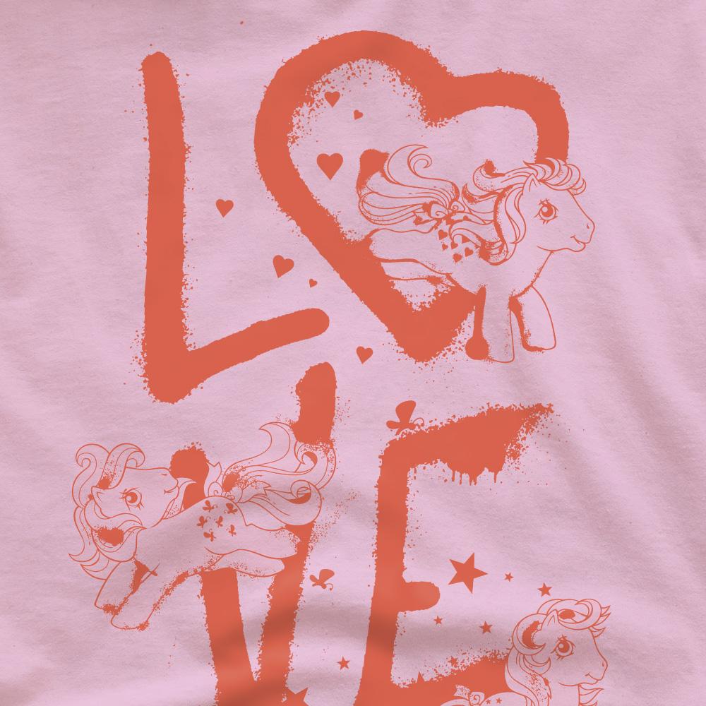 Light Pink - Pack Shot - My Little Pony Mens Love Graffiti T-Shirt