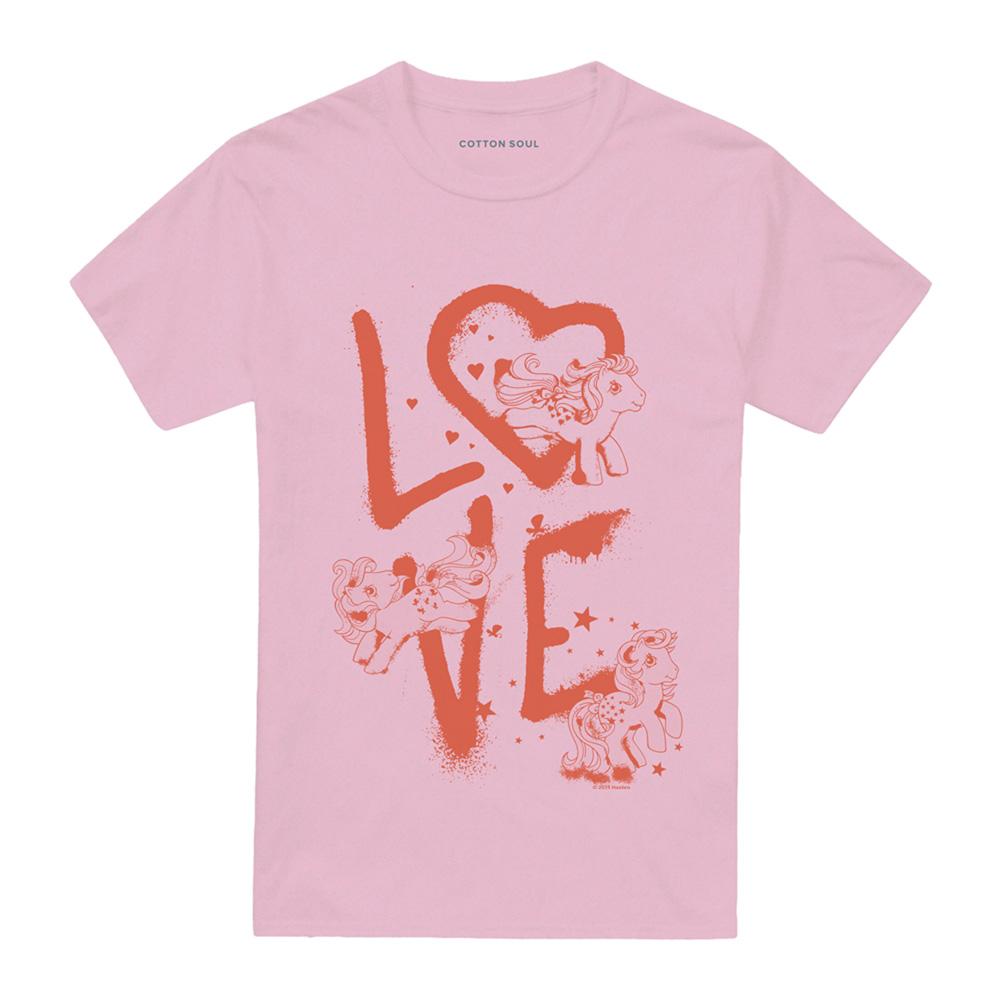 Light Pink - Front - My Little Pony Mens Love Graffiti T-Shirt