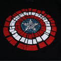 Black - Side - Captain America Mens Shattered Logo T-Shirt
