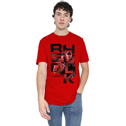 Red - Side - Captain America: Brave New World Unisex Adult Red Hulk Logo T-Shirt
