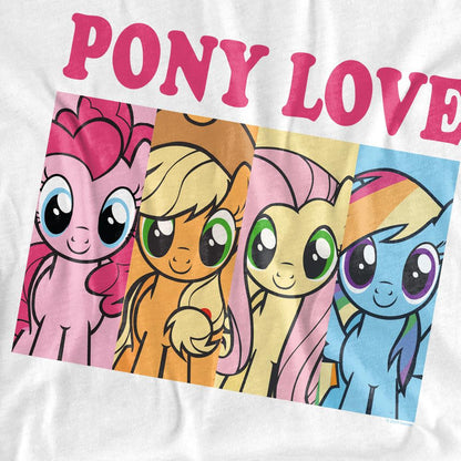 White - Side - My Little Pony Mens Pony Love T-Shirt