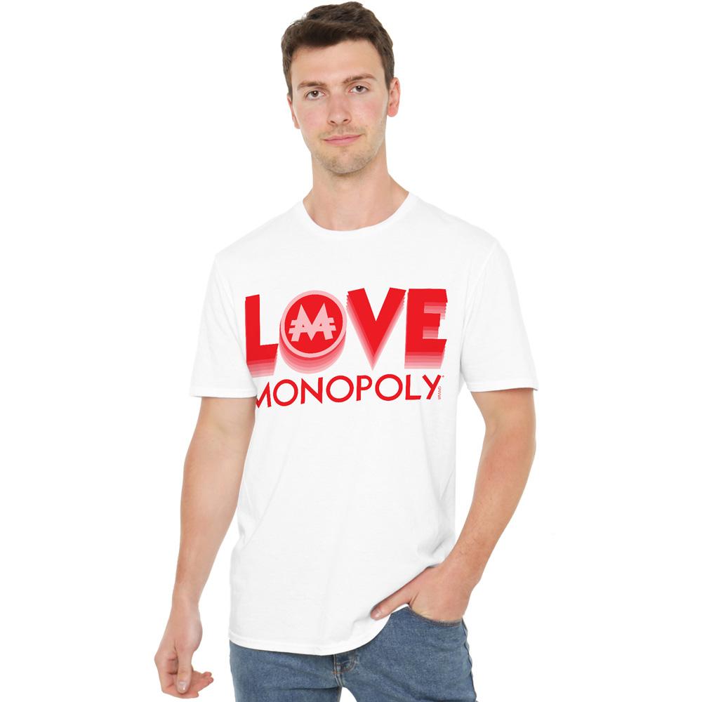 White - Side - Monopoly Mens Love T-Shirt