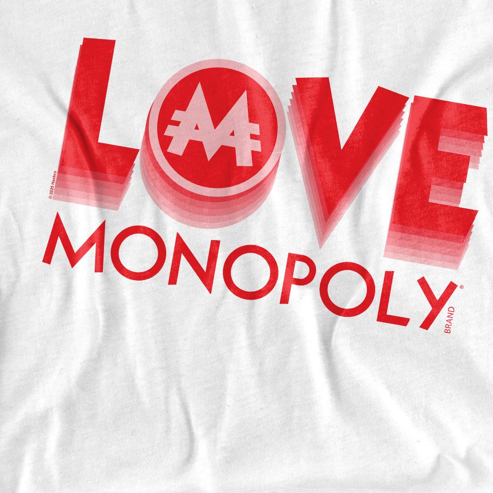 White - Pack Shot - Monopoly Mens Love T-Shirt