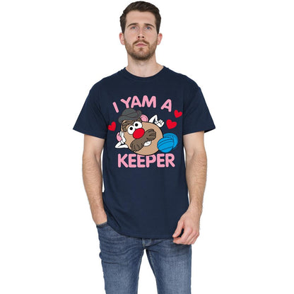 Navy - Side - Mr Potato Head Mens I Yam A Keeper T-Shirt