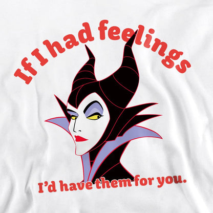 White - Back - Disney Villains Unisex Adult If I Had Feelings Maleficent Sweatshirt