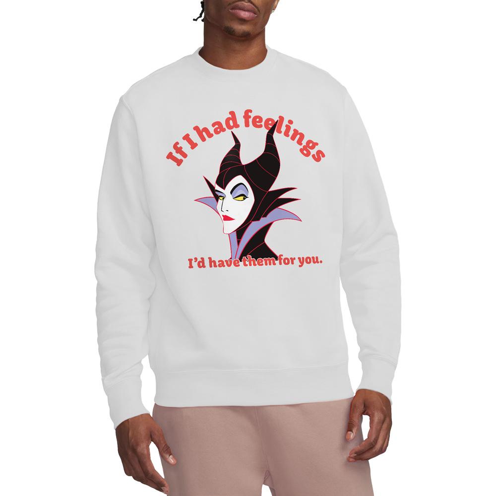 White - Lifestyle - Disney Villains Unisex Adult If I Had Feelings Maleficent Sweatshirt