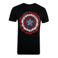 Black - Front - Captain America Mens Shattered Logo T-Shirt