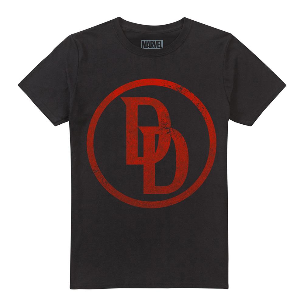 Black - Front - Daredevil Mens Logo T-Shirt