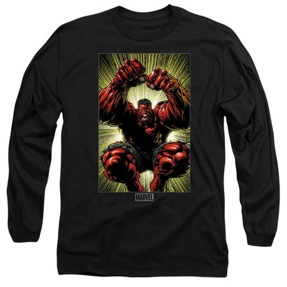 Black - Front - Marvel Unisex Adult Red Hulk Attack T-Shirt