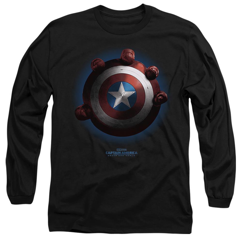 Black - Front - Captain America: Brave New World Unisex Adult Red Hulk Shield T-Shirt