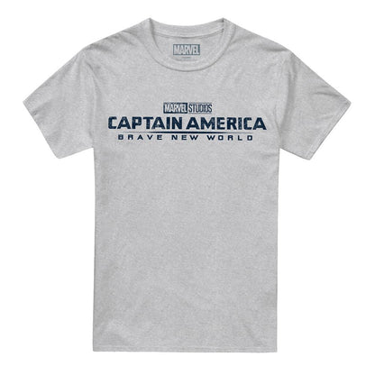 Sport Heather - Front - Captain America: Brave New World Mens Distressed Logo T-Shirt
