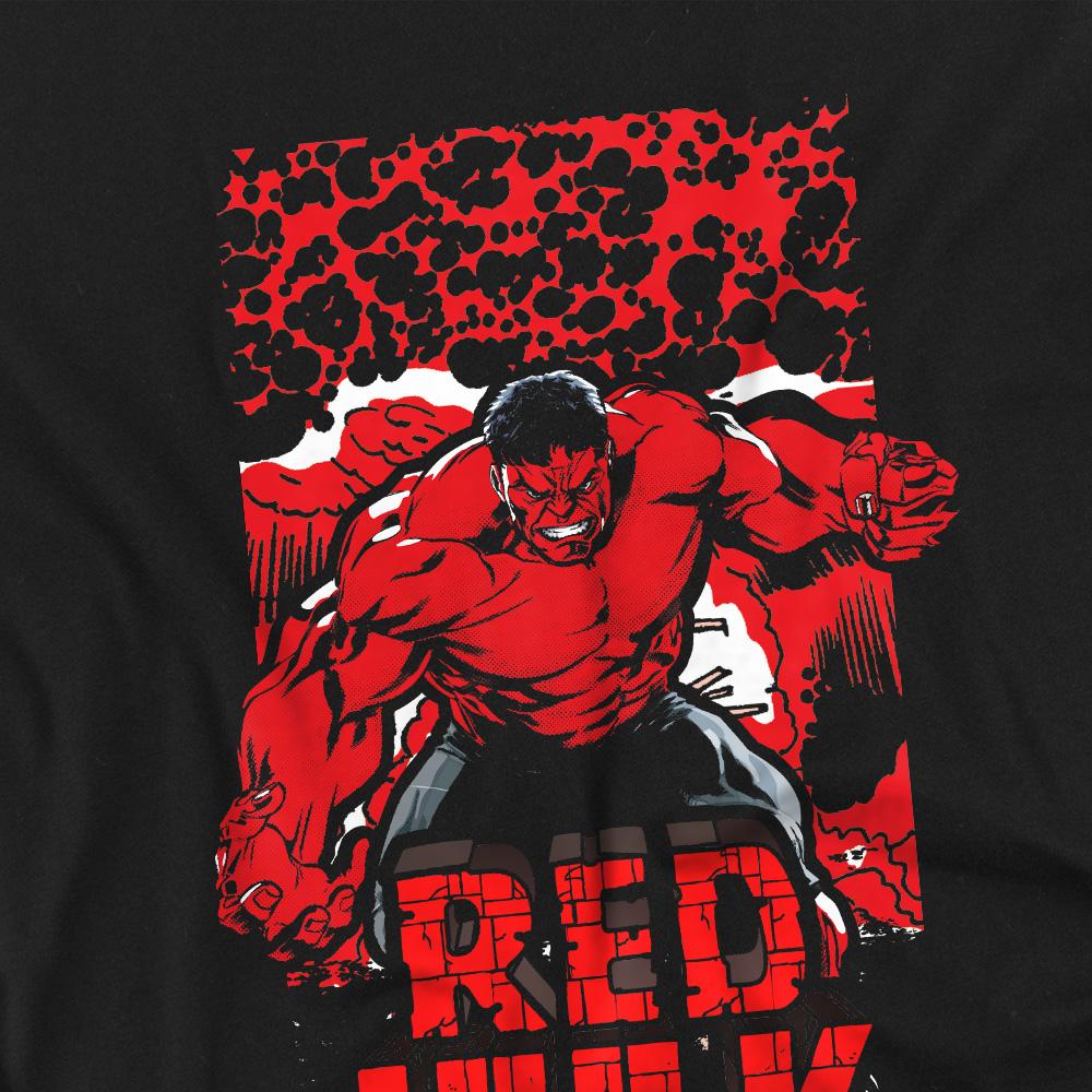 Black - Side - Captain America: Brave New World Childrens-Kids Red Hulk Comic T-Shirt