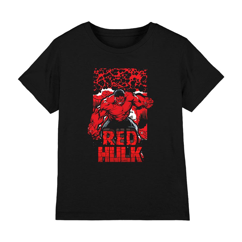 Black - Front - Captain America: Brave New World Childrens-Kids Red Hulk Comic T-Shirt