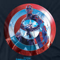 Navy - Side - Captain America: Brave New World Unisex Adult Sam Wilson T-Shirt