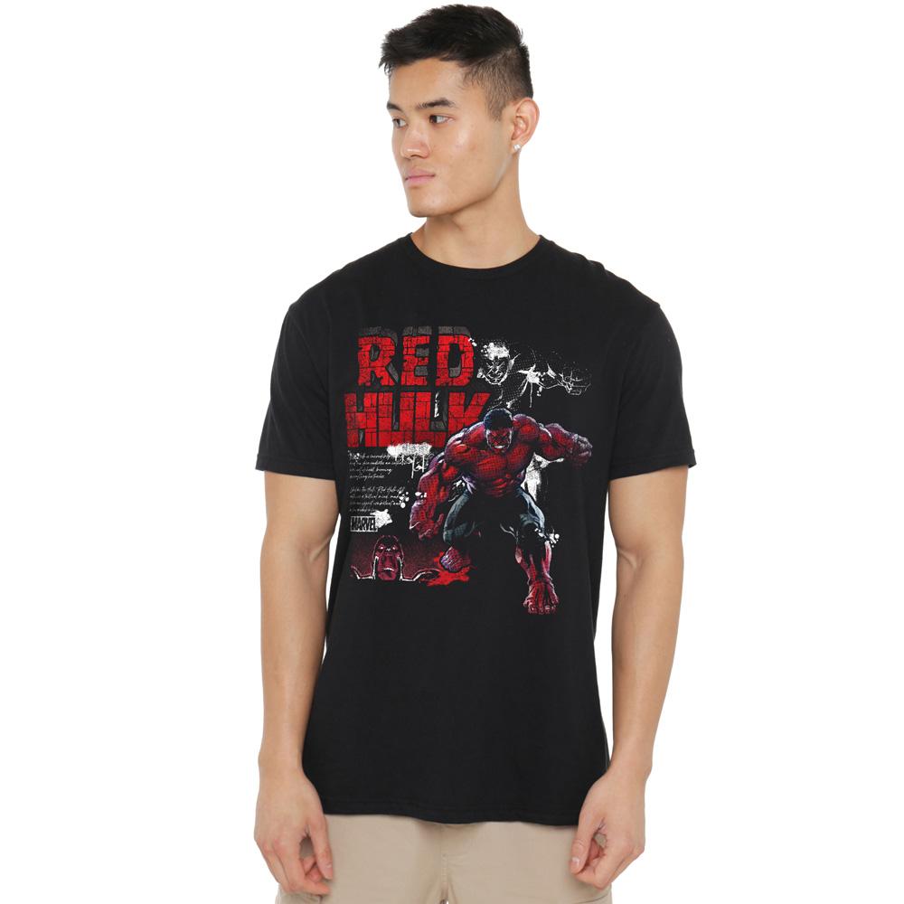Black - Side - Captain America: Brave New World Mens Red Hulk T-Shirt