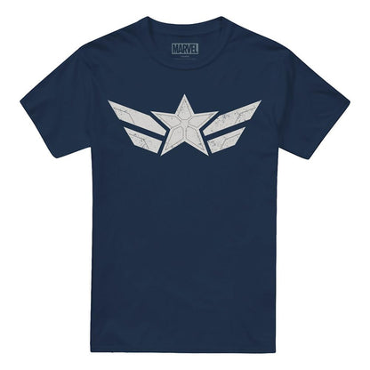 Navy - Front - Captain America: Brave New World Mens Star T-Shirt