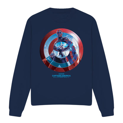 Navy - Front - Captain America: Brave New World Unisex Adult Sam Wilson Sweatshirt