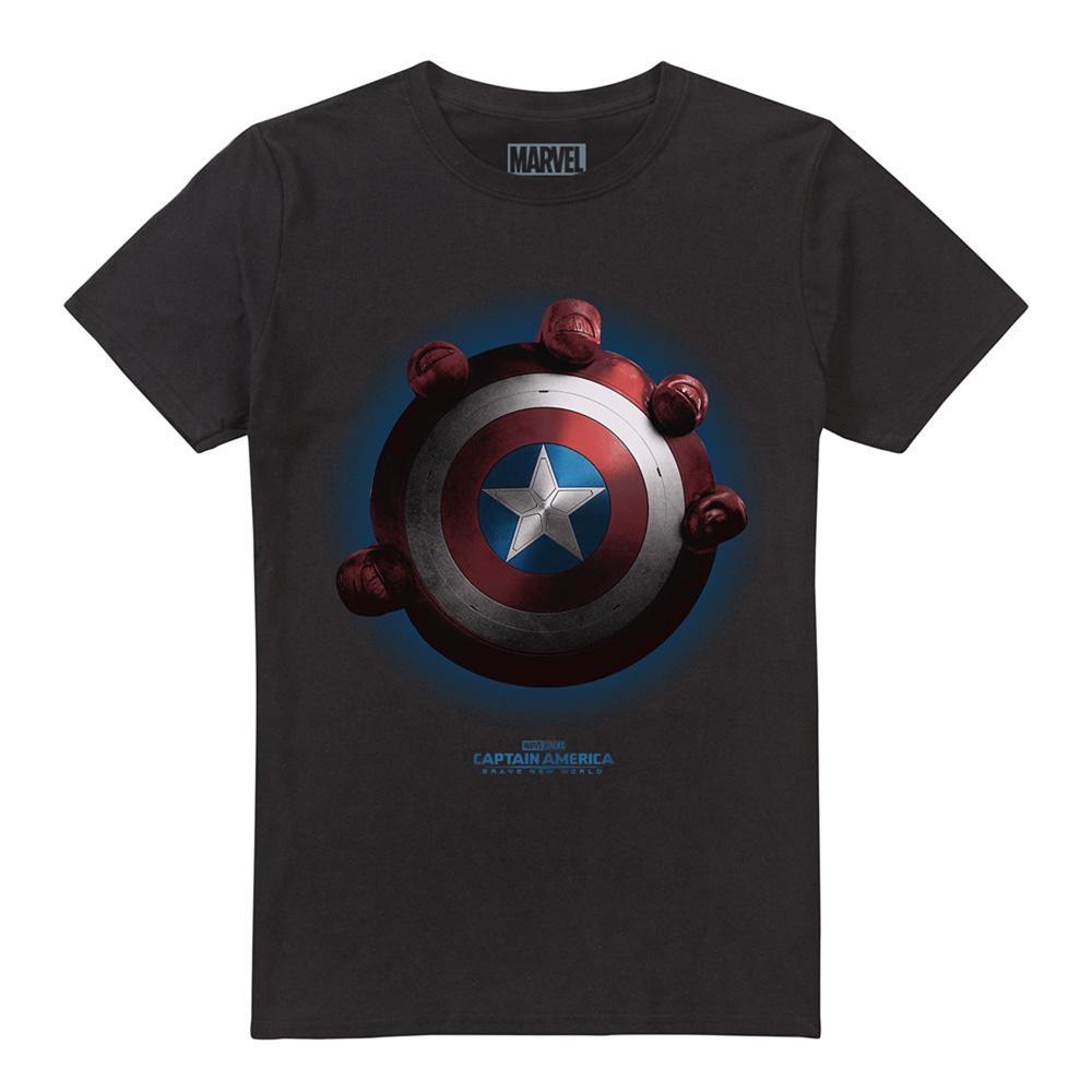 Black - Front - Captain America: Brave New World Mens Red Hulk Shield T-Shirt