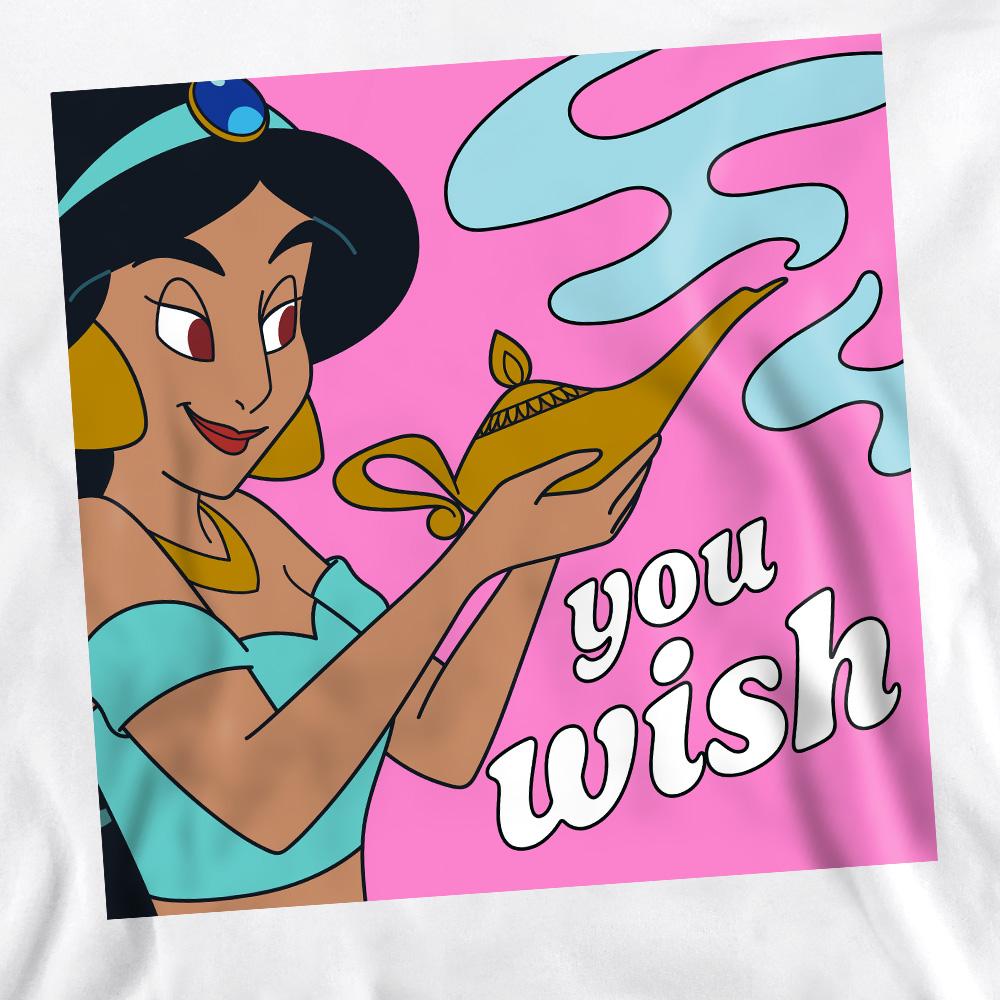 White - Side - Aladdin Unisex Adult You Wish Jasmine Sweatshirt