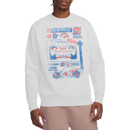 White - Lifestyle - Cars Unisex Adult 198 MPH Lightning McQueen Sweatshirt