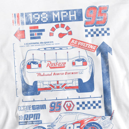White - Side - Cars Unisex Adult 198 MPH Lightning McQueen Sweatshirt